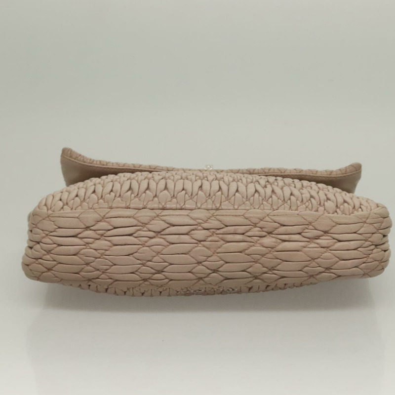 【日本直送】Miu Miu Matelasse 手袋 皮革 2 款可選 粉紅色 銀色 正品 PP781-4