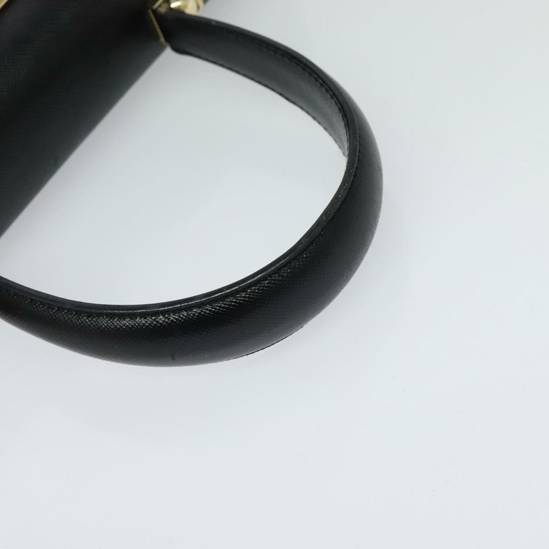 【日本直送】Salvatore Ferragamo Gancini 手提包 皮革 2way 黑色 金色 Auth ep9613-6