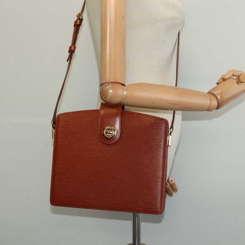 【日本直送】路易威登 Epi Capuchin 棕色肩背包 M52343 LV 正品 BA3920-22