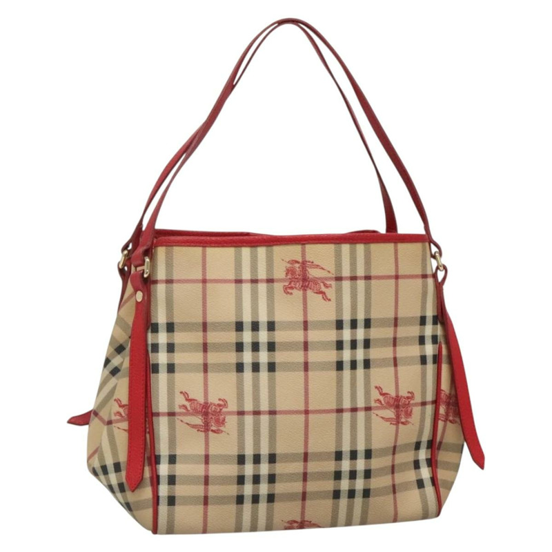 【日本直送】BURBERRY Nova 格紋肩背包 PVC 米色 金色 正品 133163-0