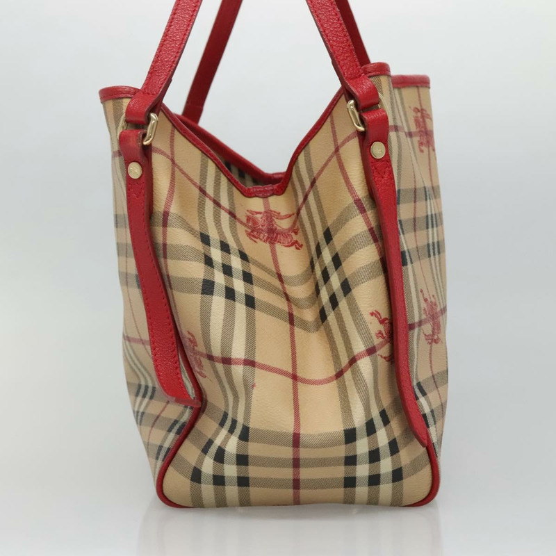 【日本直送】BURBERRY Nova 格紋肩背包 PVC 米色 金色 正品 133163-2
