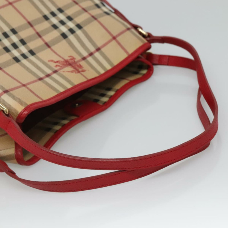 【日本直送】BURBERRY Nova 格紋肩背包 PVC 米色 金色 正品 133163-6