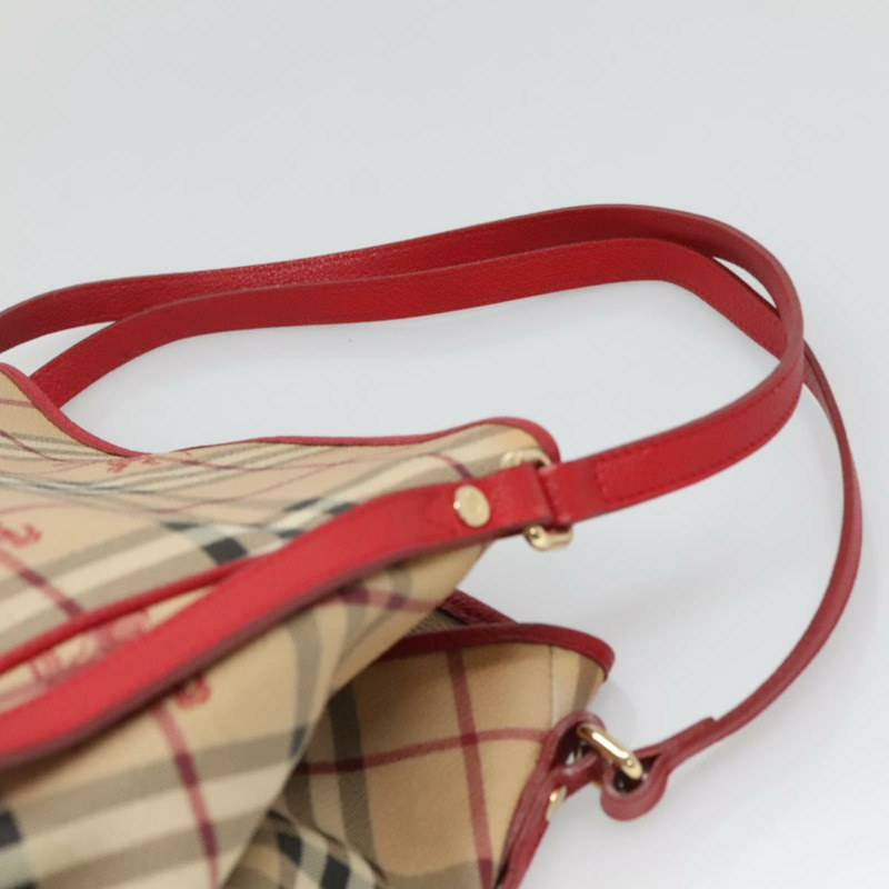 【日本直送】BURBERRY Nova 格紋肩背包 PVC 米色 金色 正品 133163-7