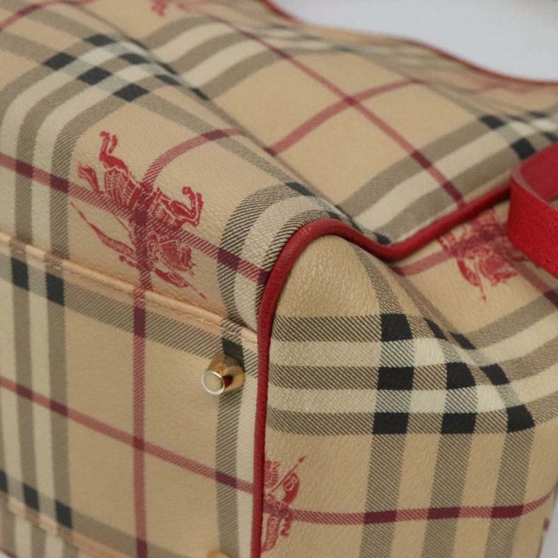 【日本直送】BURBERRY Nova 格紋肩背包 PVC 米色 金色 正品 133163-14