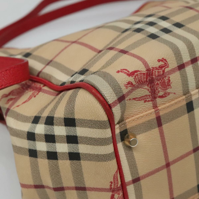 【日本直送】BURBERRY Nova 格紋肩背包 PVC 米色 金色 正品 133163-15