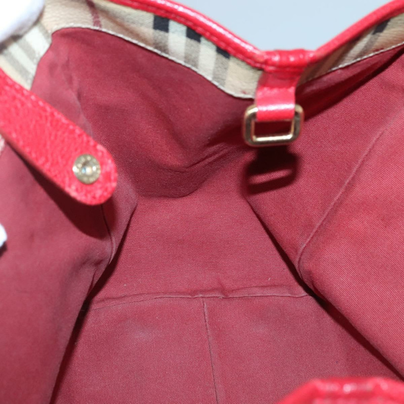 【日本直送】BURBERRY Nova 格紋肩背包 PVC 米色 金色 正品 133163-16