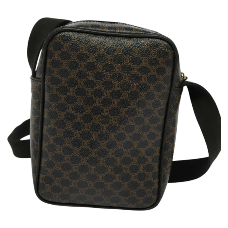 【日本直送】CELINE Macadam 帆布肩背包 PVC 皮革 黑金色 正品 ki5807-1