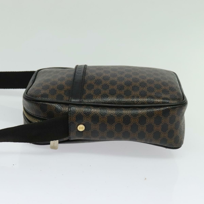 【日本直送】CELINE Macadam 帆布肩背包 PVC 皮革 黑金色 正品 ki5807-2