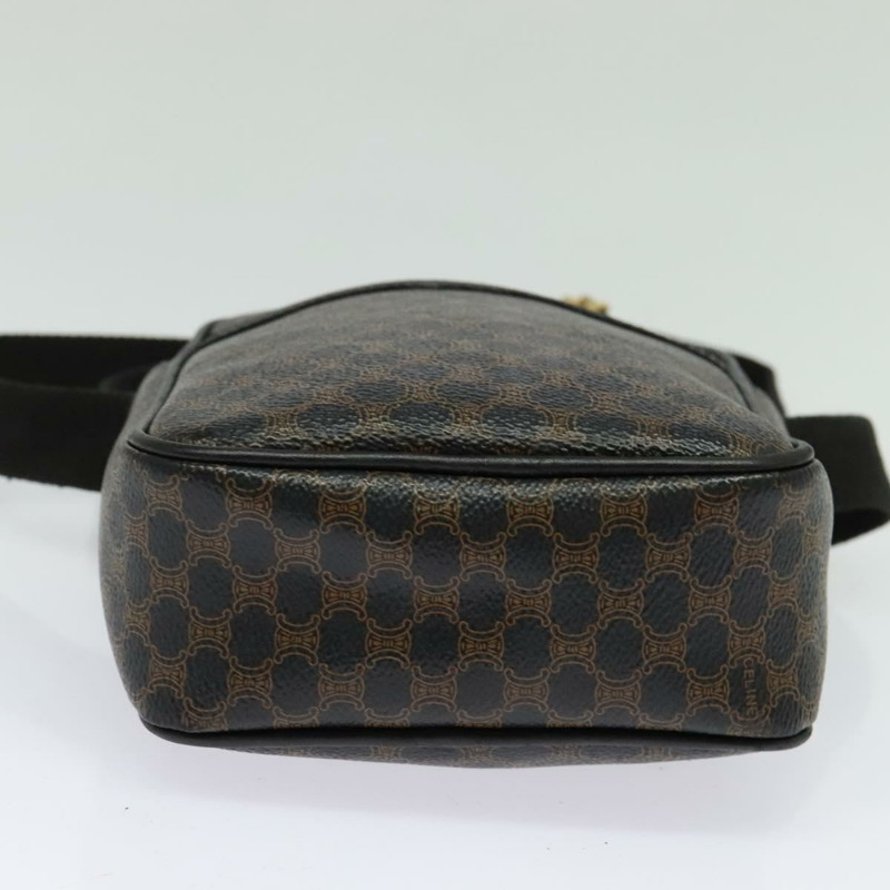 【日本直送】CELINE Macadam 帆布肩背包 PVC 皮革 黑金色 正品 ki5807-4