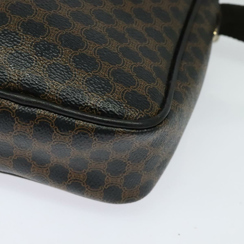 【日本直送】CELINE Macadam 帆布肩背包 PVC 皮革 黑金色 正品 ki5807-15
