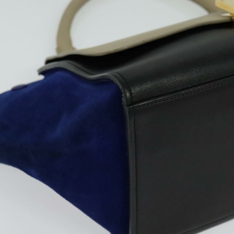 【日本直送】CELINE Trapeze 手提包 皮革 2 款可選 米色 金色 正品 BA4167-7
