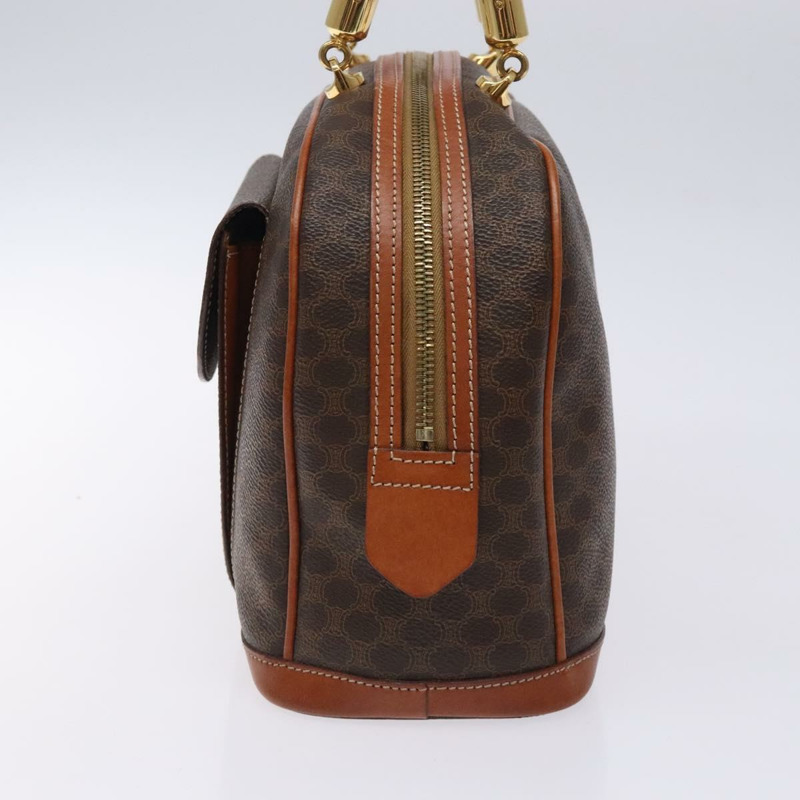 【日本直送】CELINE Macadam 帆布手提包 PVC 皮革棕金色正品 ki5869-3