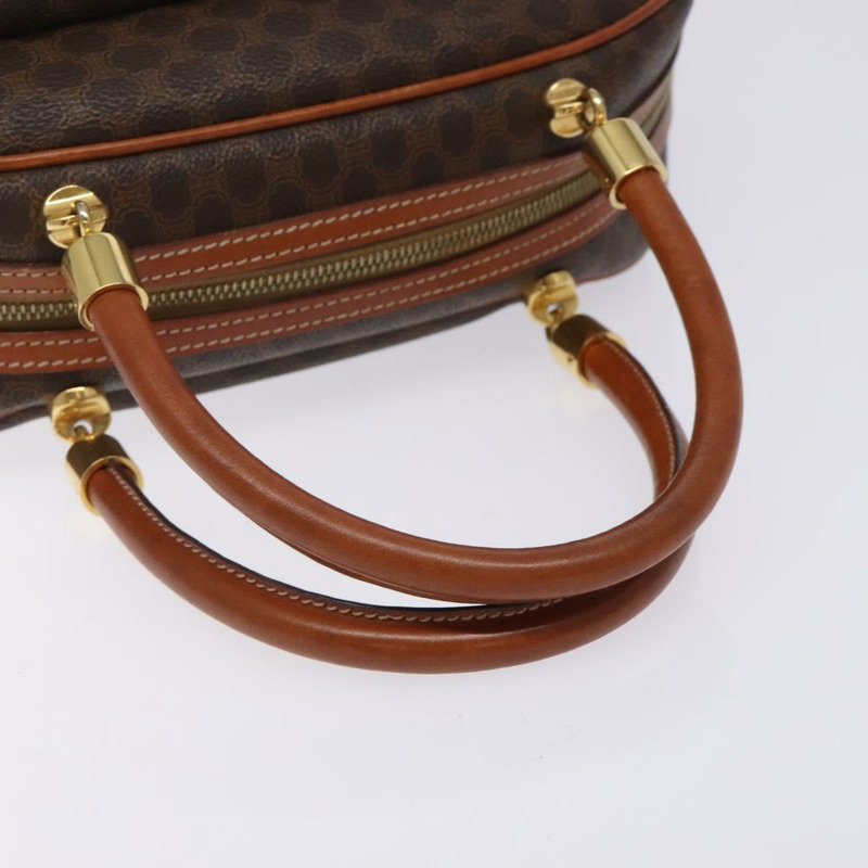 【日本直送】CELINE Macadam 帆布手提包 PVC 皮革棕金色正品 ki5869-6