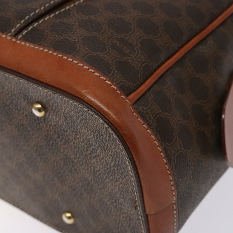 【日本直送】CELINE Macadam 帆布手提包 PVC 皮革棕金色正品 ki5869-8