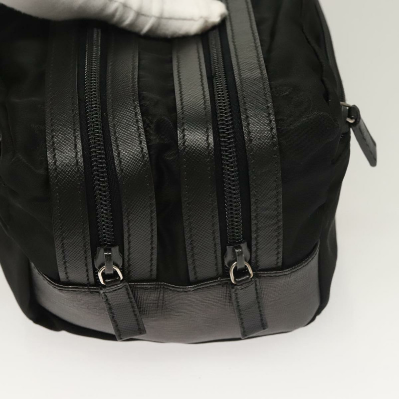 【日本直送】PRADA 手拿包 尼龍皮革 黑銀色 正品 ki5843-8