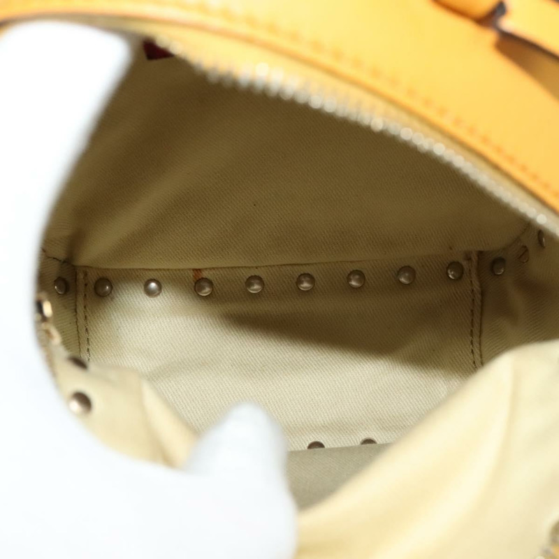 【日本直送】VALENTINO 鉚釘雙肩包 皮革 黃色 銀色 正品 BA3815-10