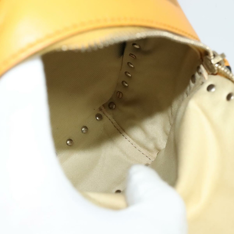 【日本直送】VALENTINO 鉚釘雙肩包 皮革 黃色 銀色 正品 BA3815-18