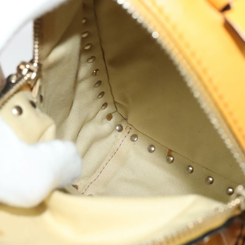 【日本直送】VALENTINO 鉚釘雙肩包 皮革 黃色 銀色 正品 BA3815-19