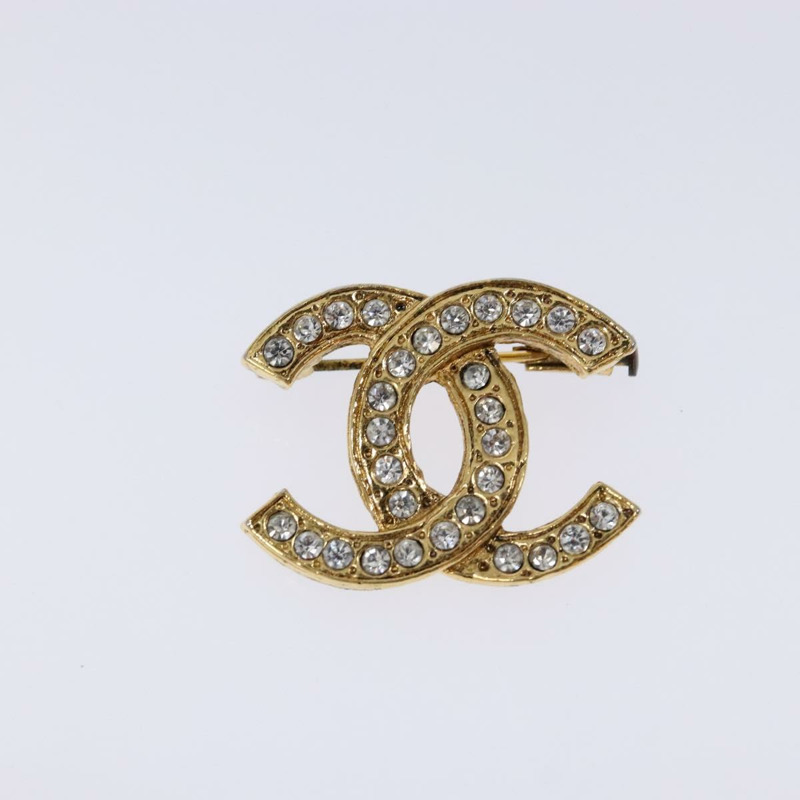 【日本直送】香奈兒胸針金屬金 CC 正品 PP913-1