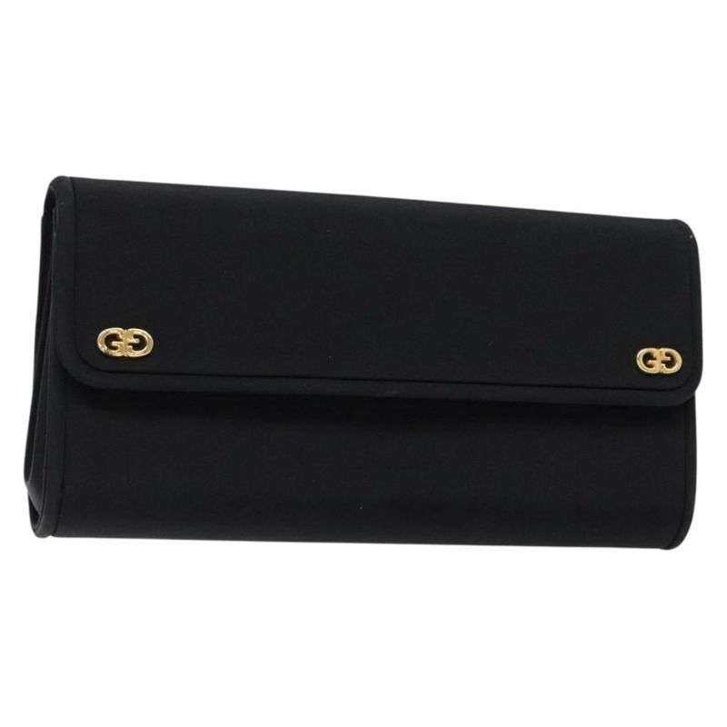 【日本直送】GUCCI 手拿包 帆布 黑金色 正品 yk18984-0