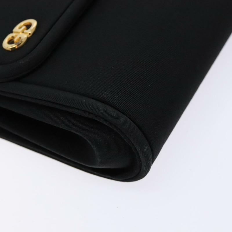 【日本直送】GUCCI 手拿包 帆布 黑金色 正品 yk18984-13