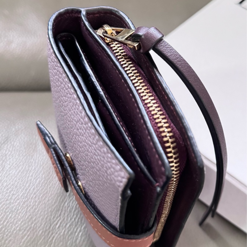LOEWE 柔軟粒面小牛皮小型拉鍊短錢包-4