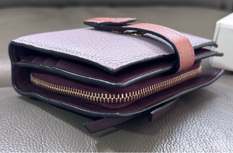 LOEWE 柔軟粒面小牛皮小型拉鍊短錢包-5