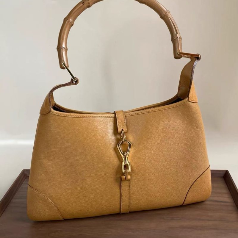 gucci 竹柄jackie竹節手提腋下包 31*21 99新配件塵袋-2