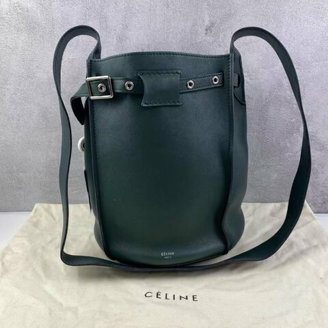 Celine bigbag 墨綠色水桶包 97新 配件塵袋