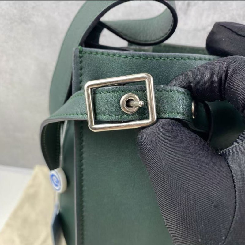 Celine bigbag 墨綠色水桶包 97新 配件塵袋-2