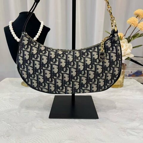 Dior CD LOUNGE 老花月亮包 26*15*5.5 99新 配件塵袋