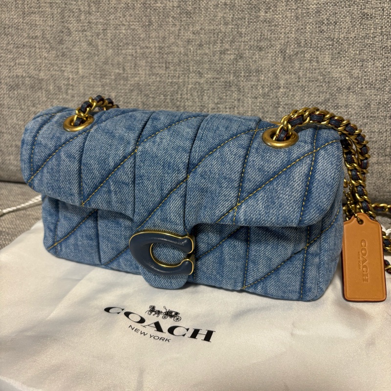 Coach 單寧牛仔藍包-0