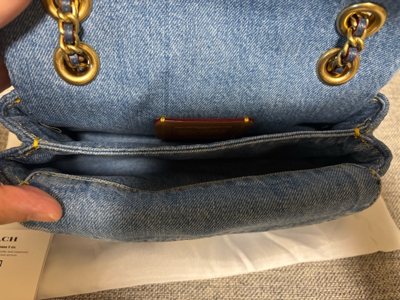 Coach 單寧牛仔藍包-8