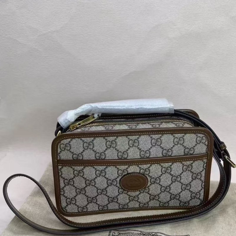全新Gucci 爆款老花盒子相機包 吳磊同款-1