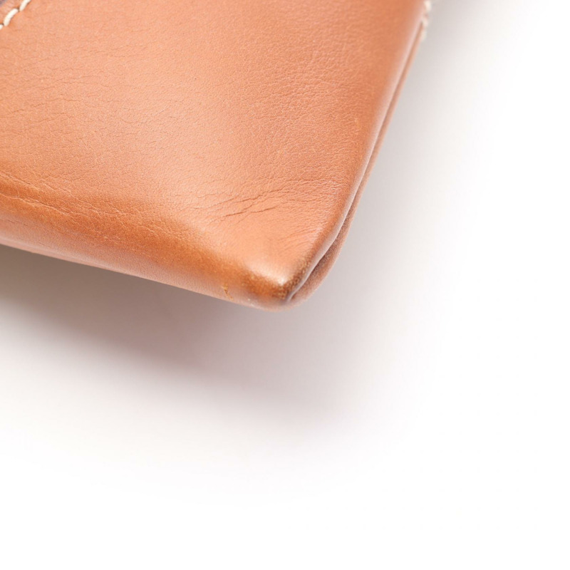 HERMES Silky City PM TIGRE ROYAL 單肩包 絲綢皮革 棕色 二手 L GHW-5