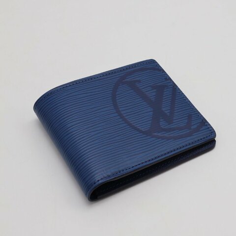 LOUIS VUITTON Multiple水波紋雙折皮夾 - 藍
