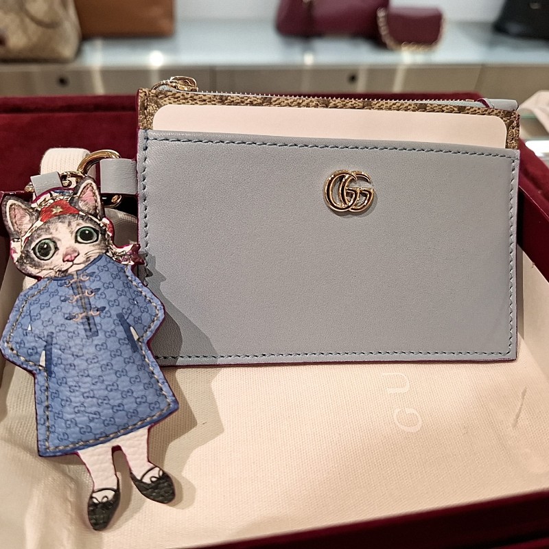 日本限定 gucci 樋口裕子聯名限定皮革鑰匙包 卡包-4