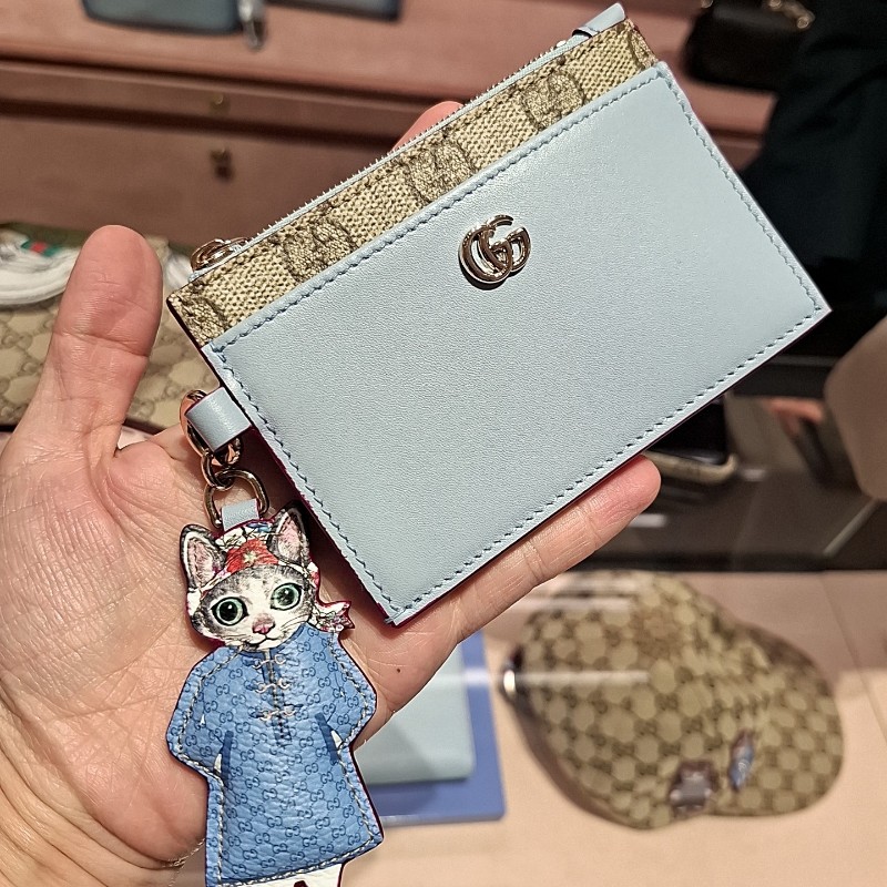 日本限定 gucci 樋口裕子聯名限定皮革鑰匙包 卡包-7