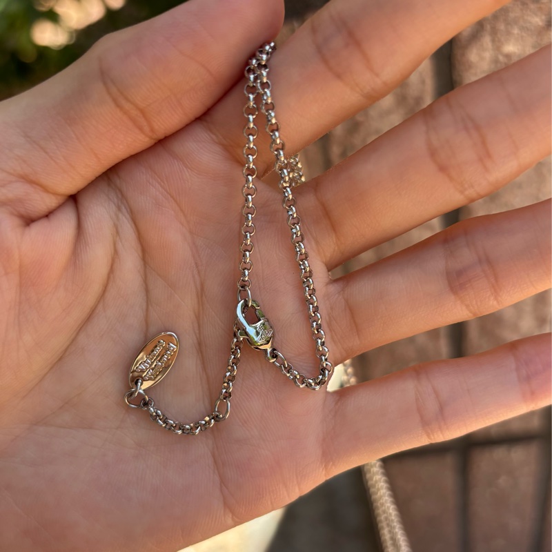 Vivienne Westwood 銀色粉鑽項鍊-16