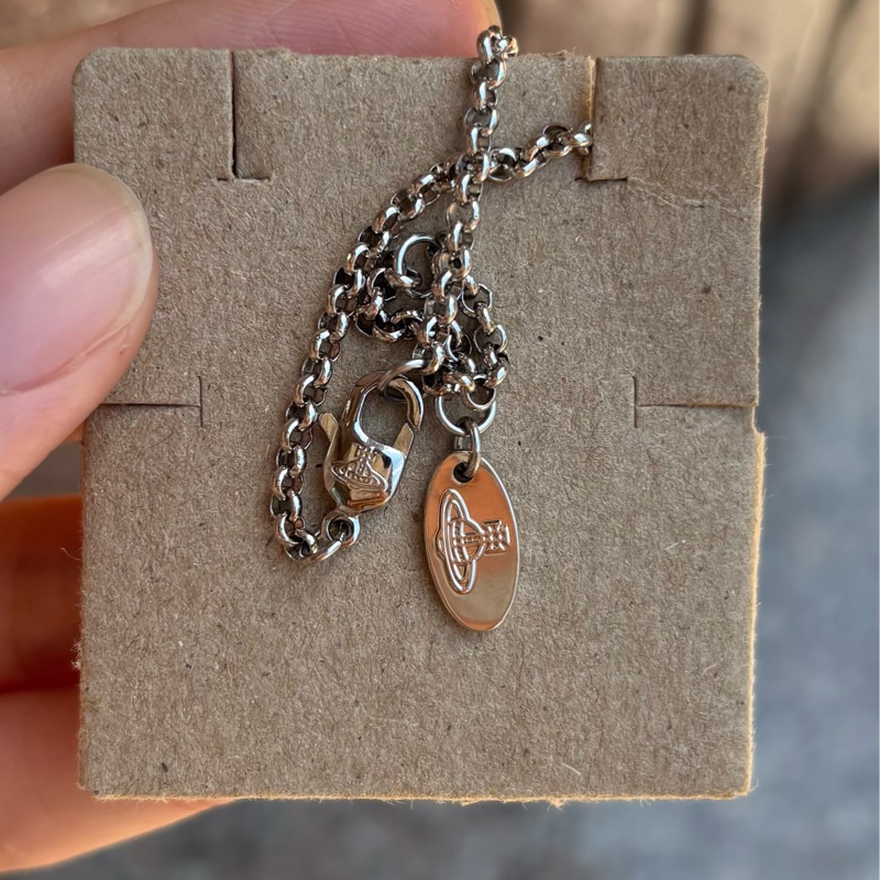 Vivienne Westwood 銀色粉鑽項鍊-21