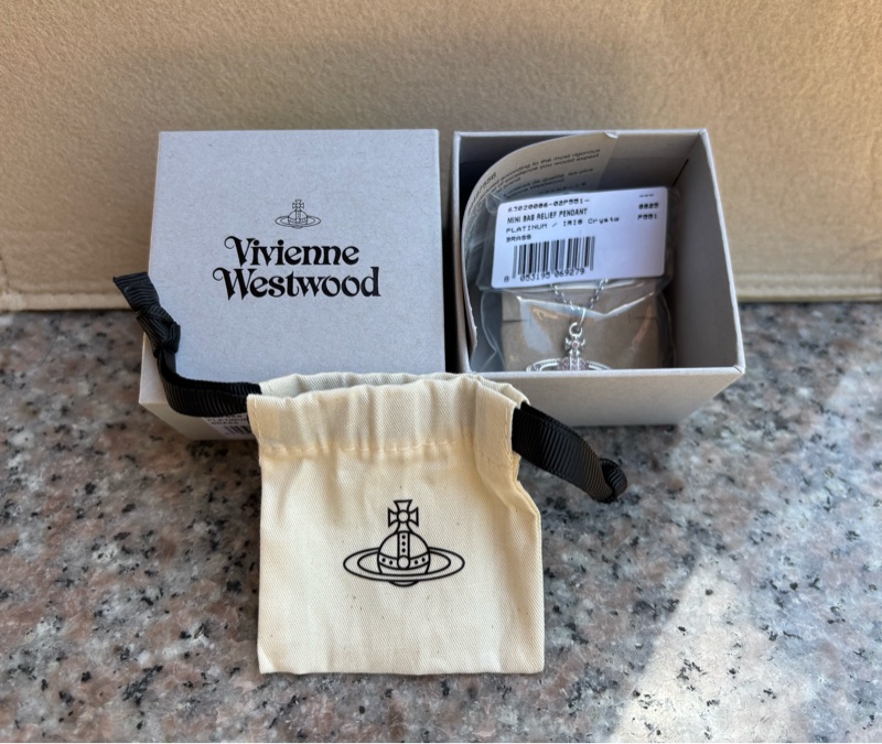 Vivienne Westwood 銀色粉鑽項鍊-25