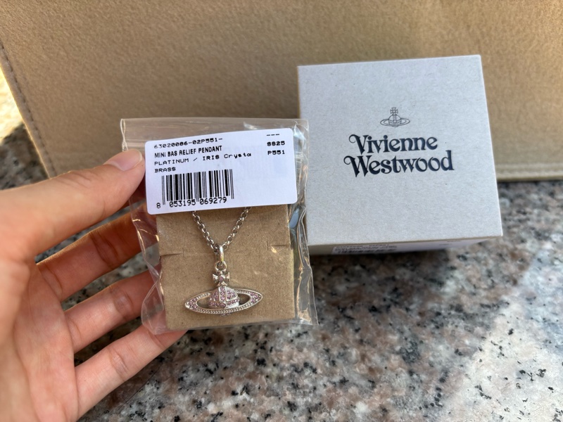 Vivienne Westwood 銀色粉鑽項鍊-31