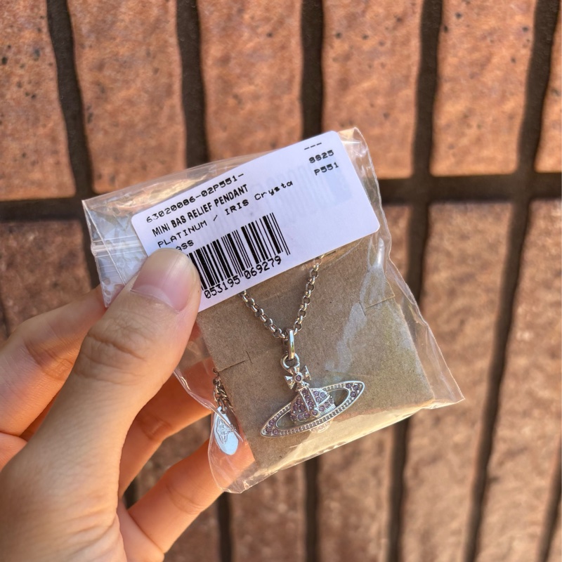 Vivienne Westwood 銀色粉鑽項鍊-32