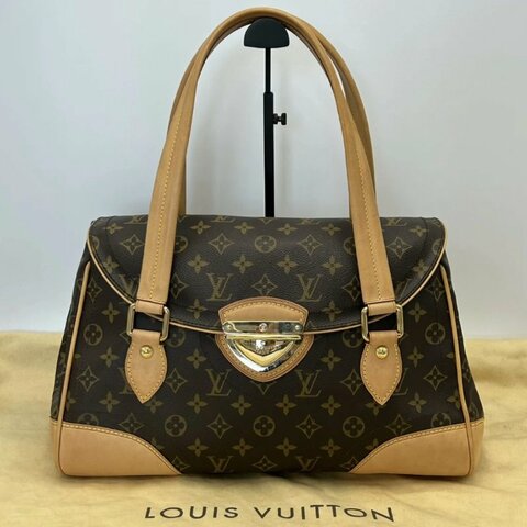 LV 老花金盾手提腋下包 41*22*17 97新配件塵袋
