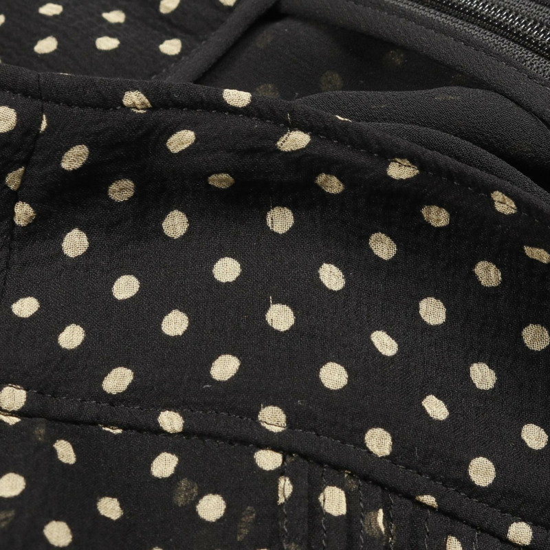 BURBERRY 波點中長裙 4068658 絲綢 黑色米色 UK2 碼 二手女款-5