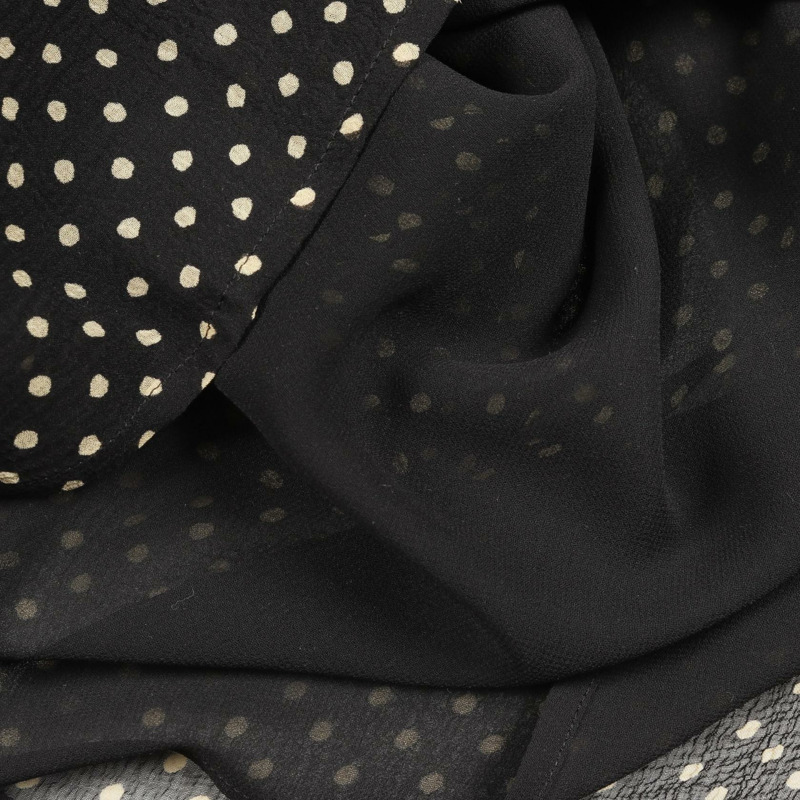 BURBERRY 波點中長裙 4068658 絲綢 黑色米色 UK2 碼 二手女款-6