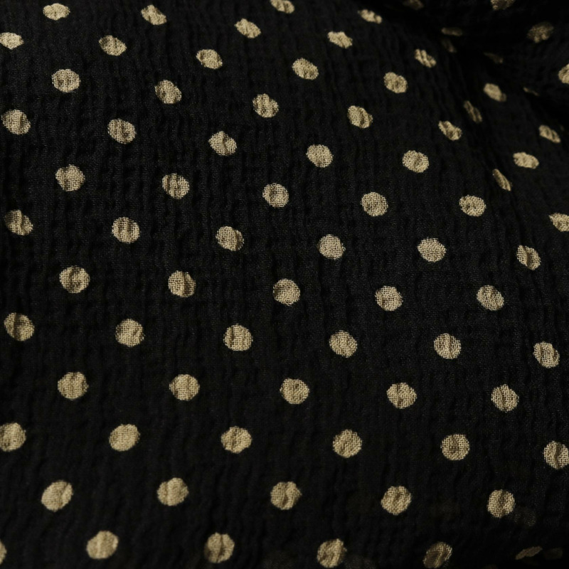 BURBERRY 波點中長裙 4068658 絲綢 黑色米色 UK2 碼 二手女款-8