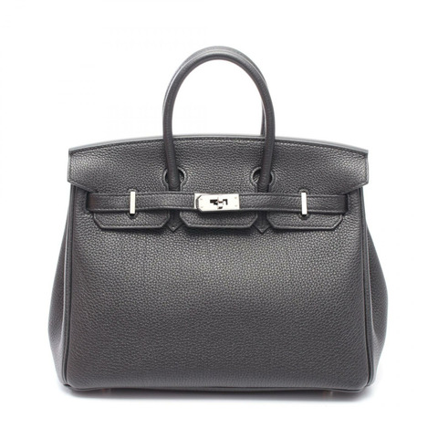 HERMES Birkin 25 手提包 Togo 皮革 黑色 二手 女士 A SHW