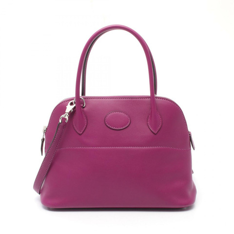 HERMES Bolide27 單肩包 手提包 047653CK Swift 皮革 Anemone 二手 女款 Y SHW