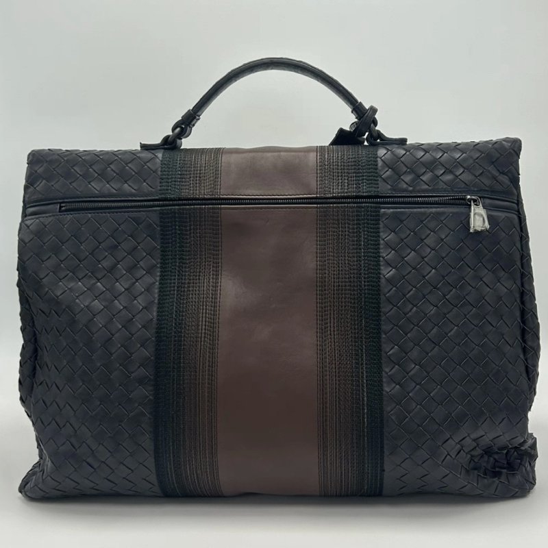 BV 黑棕編織手提公事包40*30*12 98新配件塵袋-5